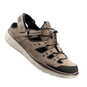 Mephisto Allrounder Men's Maroon Praline Nubuck Leather Sandal